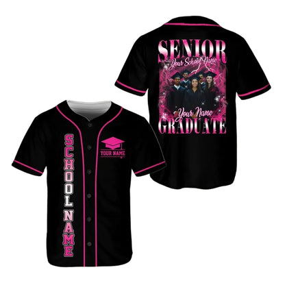 Custom Photo Matching Senior Family Baseball Jersey, Custom Family Graduation Baseball Shirts With Photo ET0708