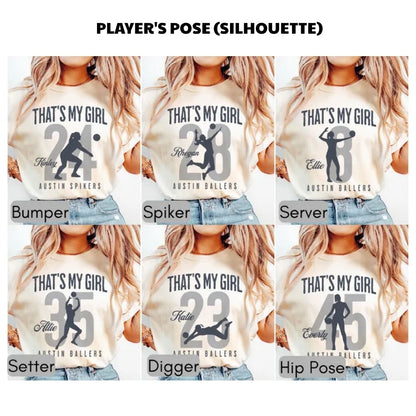 That's My Girl Custom Volleyball Mom T Shirts, Custom Matching Volleyball Family Shirts ET0566