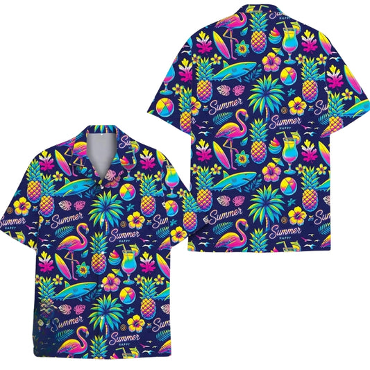 Neon Tropical Hawaiian Shirt For Men Women, Tropical Hawaiian Shirts HE0086
