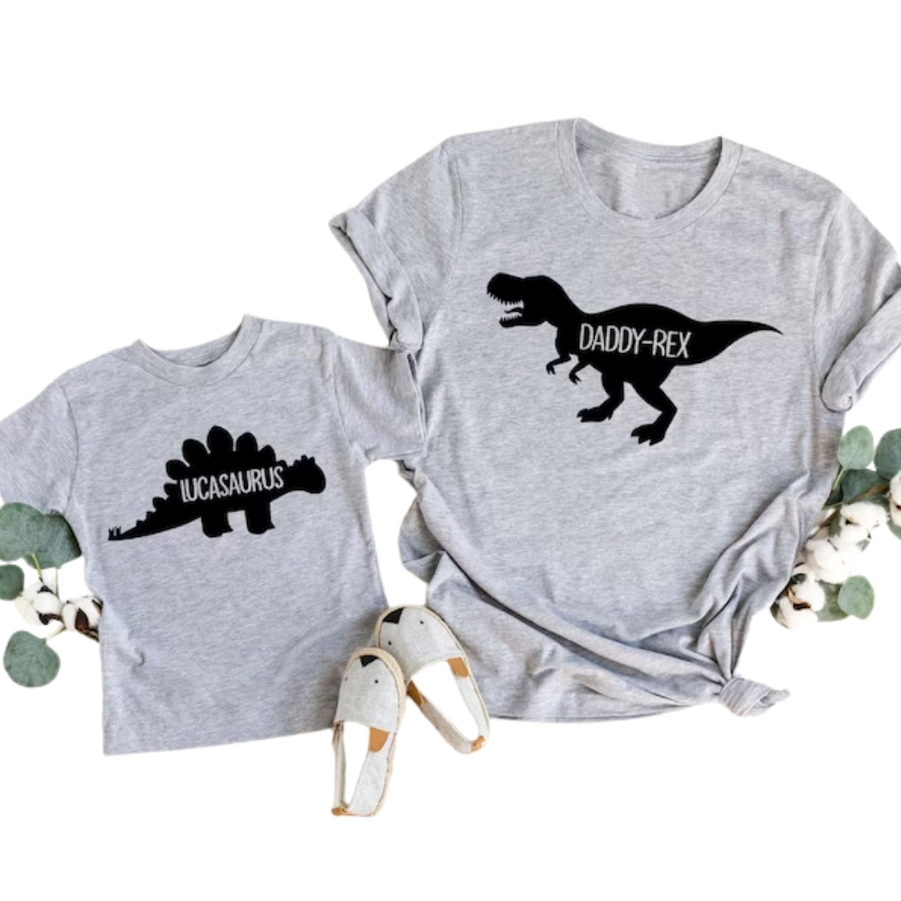 Daddy-Rex Baby Saurus Matching Dinosaur Dad Son T Shirt, Dinosaur Lover Matching Shirts For Daddy And Baby ET0877