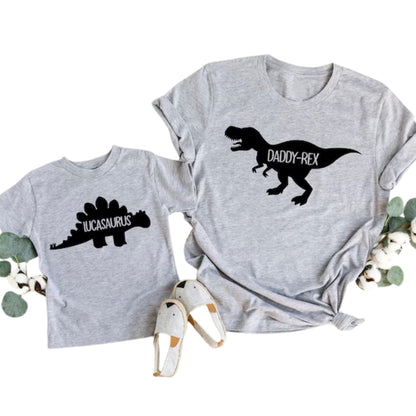 Daddy-Rex Baby Saurus Matching Dinosaur Dad Son T Shirt, Dinosaur Lover Matching Shirts For Daddy And Baby ET0877