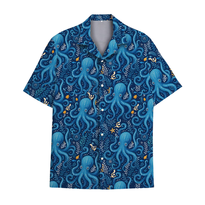 Octopus Blue Hawaiian Shirt Men Women, Octopus Hawaiian Shirts HE0350