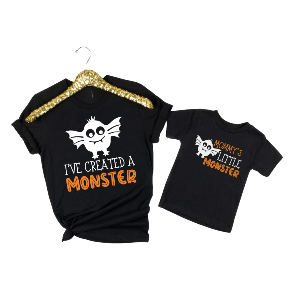 I've Created A Monster Mommy's Little Monster Matching Sweatshirt, Halloween Mother And Baby Sweatshirts ET1440