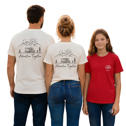 Personalized Adventure Together Matching Family T Shirts, Custom Camping Family Shirts ET1234