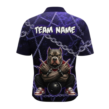 Bulldog Custom Bowling Jersey For Team, Custom BullDog Bowling Team Shirts BZ0940
