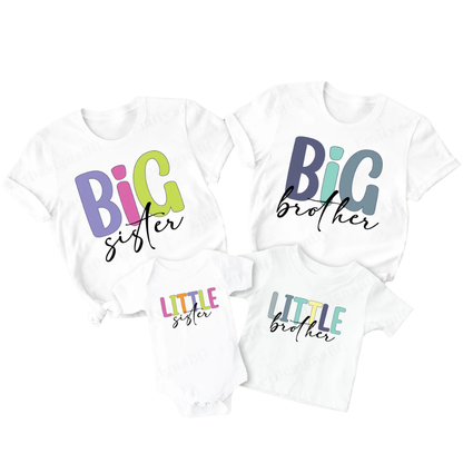 Big Sister Big Brother Matching Sibling T Shirt, Sibling Matching Family Shirts ET1253