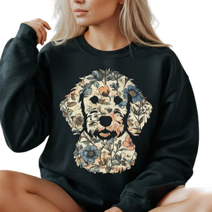 Women's Floral Goldendoodle Sweatshirt, Dog Lover Sweatshirt 2D0812
