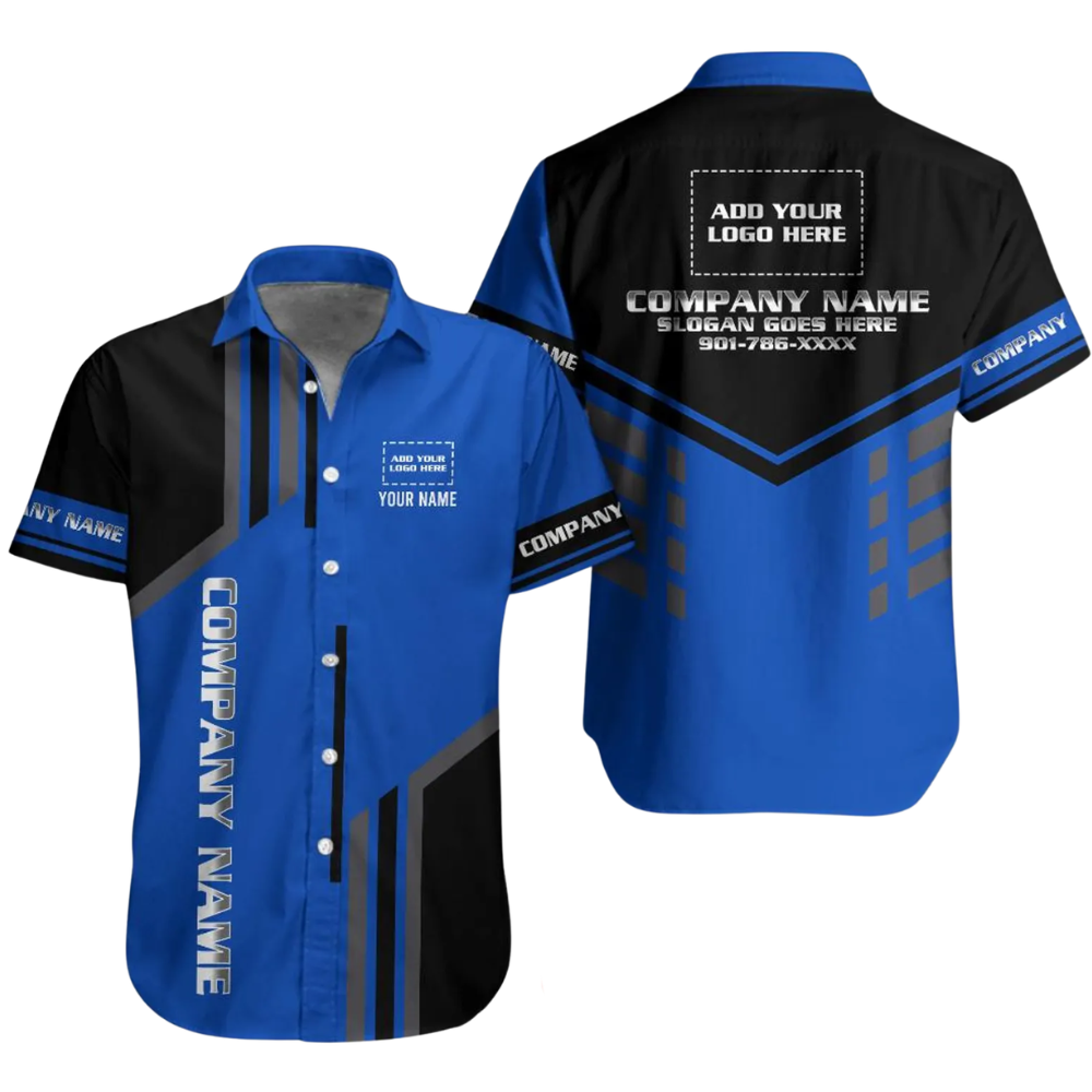 Personalized Company Workwear Hawaiian Shirt For Men Women, Custom Company Team Uniforms HE0378