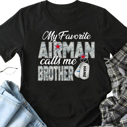 My Favourite Airman Calls Me Mom Custom Air Force Graduation Family Matching T Shirts, Personalized Family Air Force Matching Shirts ET1005