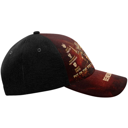 Put On The Full Armor Of God Knight Custom Name Baseball Cap 3D Printed, Custom Christian Faith Cap Hat CP0577