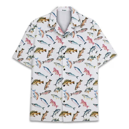 Fish Pattern Hawaiian Shirt For Men Women, Fish Lover Hawaiian Shirt HE0156