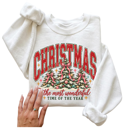 The Most Wonderful Tme Of The Year Christmas Sweatshirt, Retro Christmas Sweatshirt 2D1124