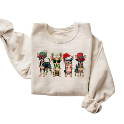 Chihuahua Christmas Sweatshirt, Christmas Dog Sweatshirt 2D0621