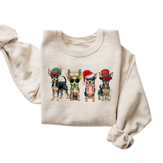 Chihuahua Christmas Sweatshirt, Christmas Dog Sweatshirt 2D0621
