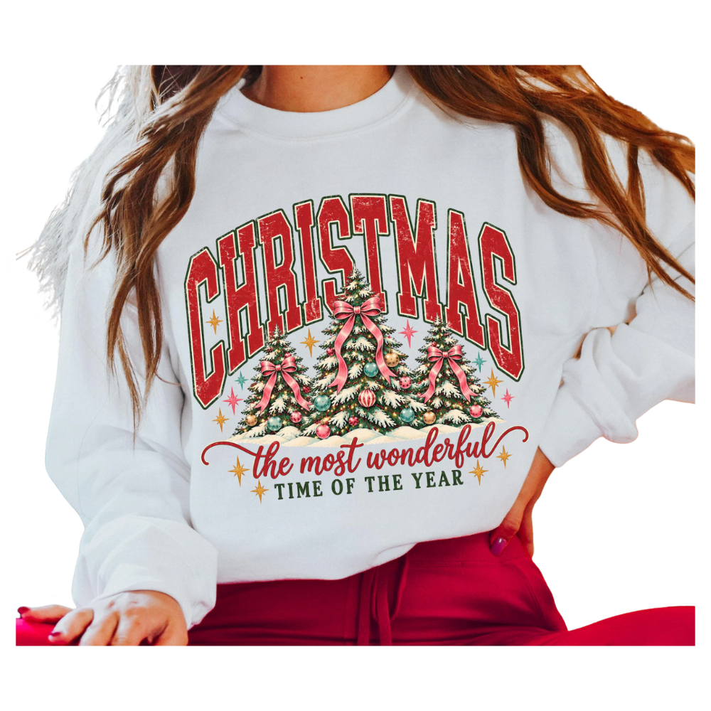 The Most Wonderful Tme Of The Year Christmas Sweatshirt, Retro Christmas Sweatshirt 2D1124