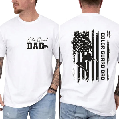 Personalized Color Guard Dad Mom Shirts, Custom Matching Color Guard Shirts For Family ET0567