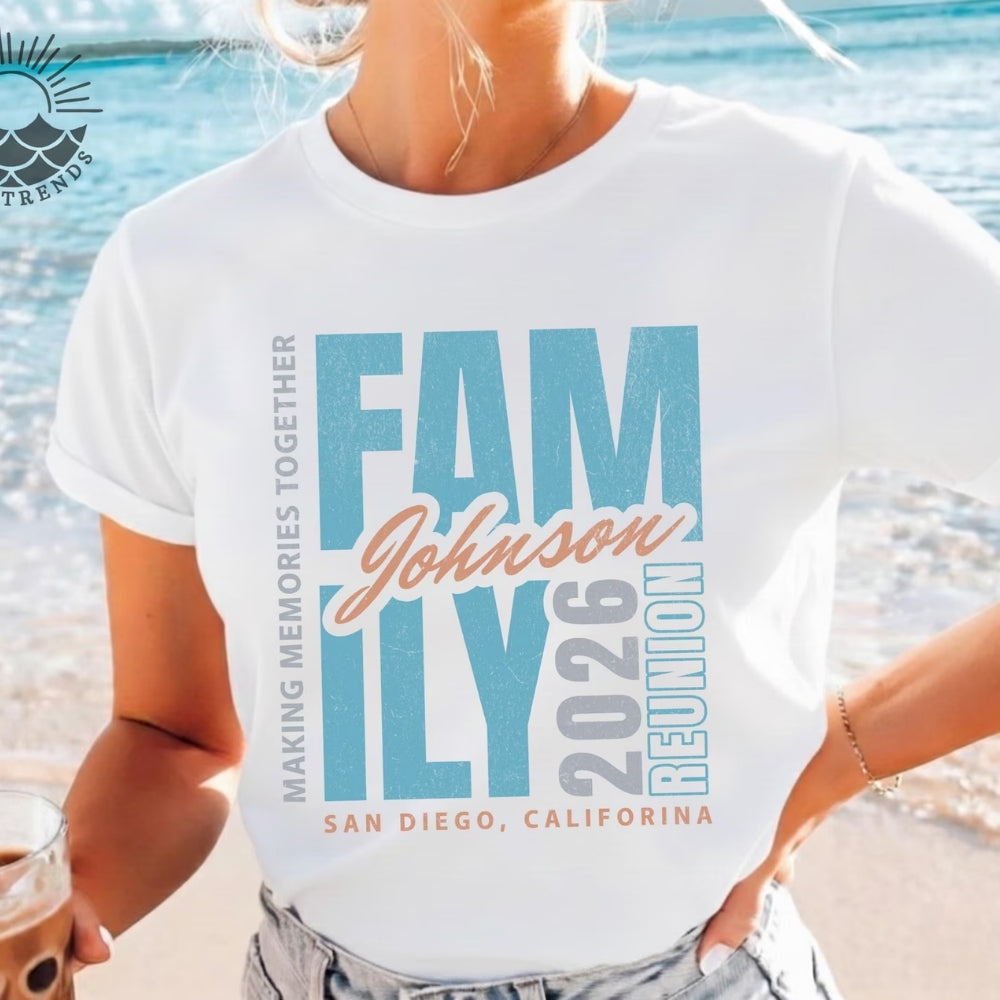 Family Reunion Making Memories Together Custom Matching T Shirts, Custom Reunion Family Shirts ET0428