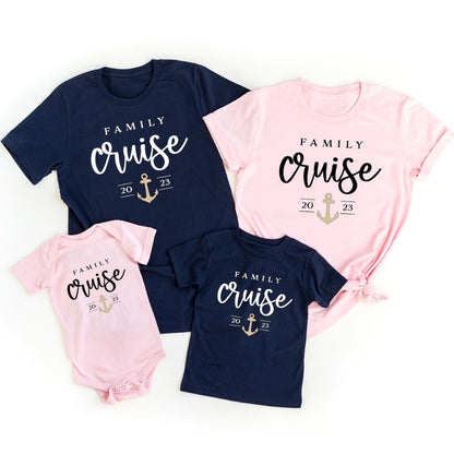 Family Cruise Trip Matching T Shirts, Matching Cruise Vacation Family Shirts ET0286