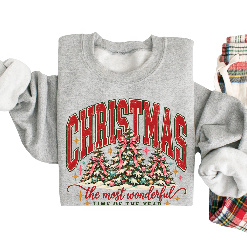 The Most Wonderful Tme Of The Year Christmas Sweatshirt, Retro Christmas Sweatshirt 2D1124