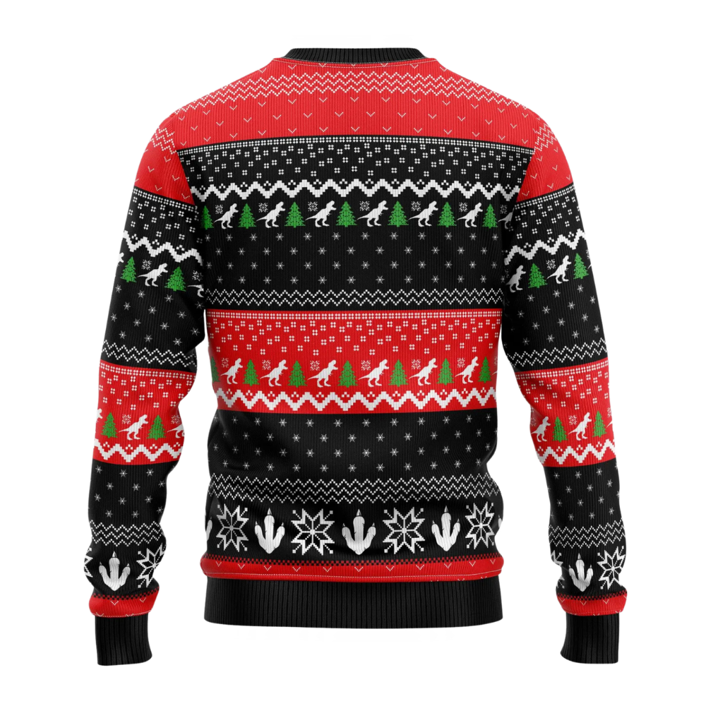 Santa Claws Dinosaur Ugly Christmas Sweatshirt, Dinosaur Xmas Ugly Sweater 2D1143