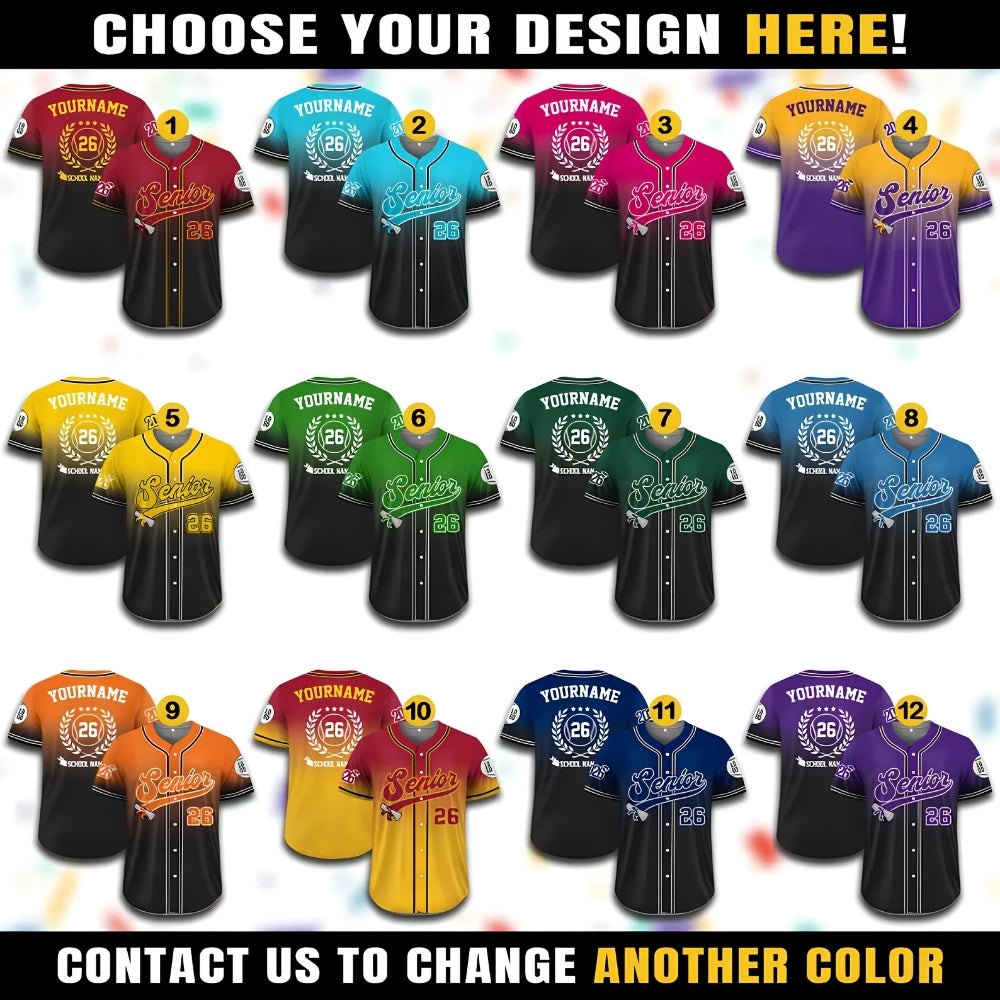 Custom Matching Family Graduation Baseball Jerseys With Logo, Custom Senior Matching Family Baseball Shirts ET0709