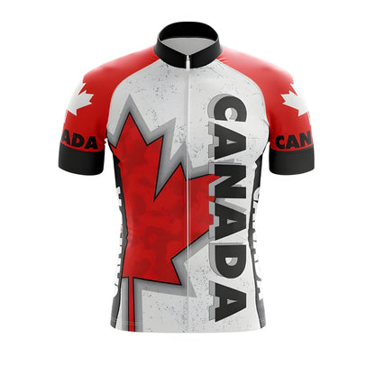 Men's Canada Flag Cycling Short Sleeve Jersey, Canada Cycling Jerseys CZ0101