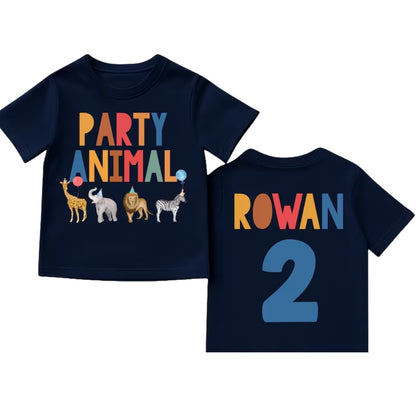 Animal Party Animal Control Custom Matching Safari Family T Shirt, Custom Safari Birthday Family Shirts ET0143