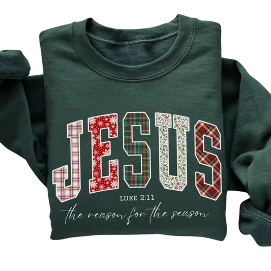 Jesus The Reason For The Season Christmas Bible Verse Sweatshirt, Christmas Christian Jesus Sweathirt 2D0279