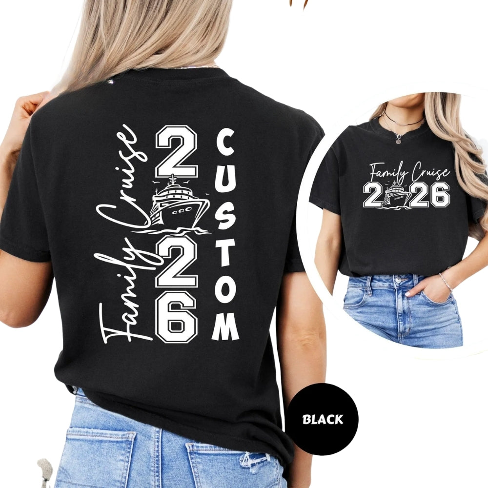 Family Cruise 2026 Custom Matching T Shirts For Family, Personalized Family Cruise Shirts ET0287