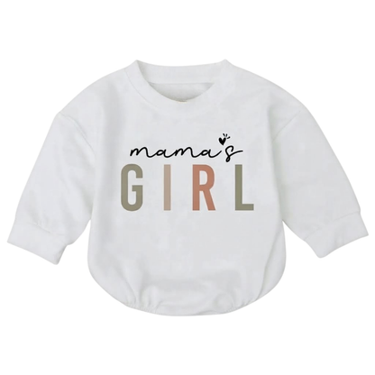 Mama's Girl Baby Romper Sweatshirt, Baby Girl Romper Sweatshirt BB0885