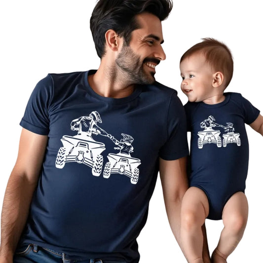 ATV Racing Dad And Son Matching T Shirt, ATV Car Matching Daddy Son Shirts ET0879