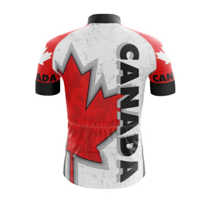 Men's Canada Flag Cycling Short Sleeve Jersey, Canada Cycling Jerseys CZ0101