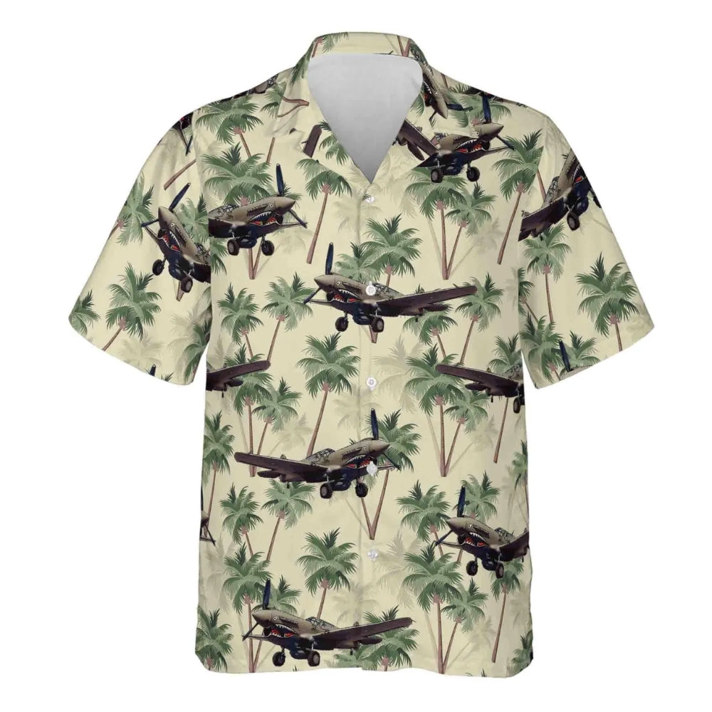 B-17 Flying Fortress Airplane Retro Hawaiian Shirt For Men, Retro Aircraft Hawaiian Shirts HE0069