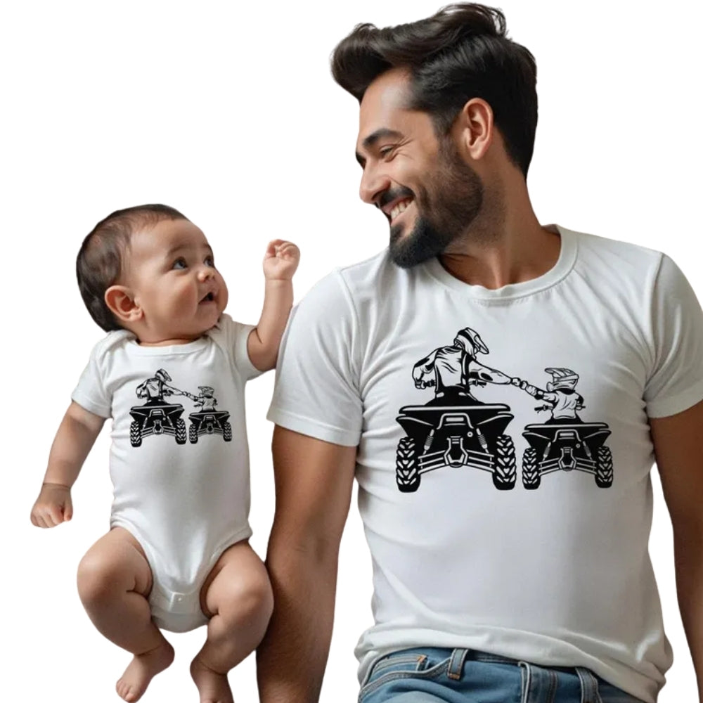 ATV Racing Dad And Son Matching T Shirt, ATV Car Matching Daddy Son Shirts ET0879