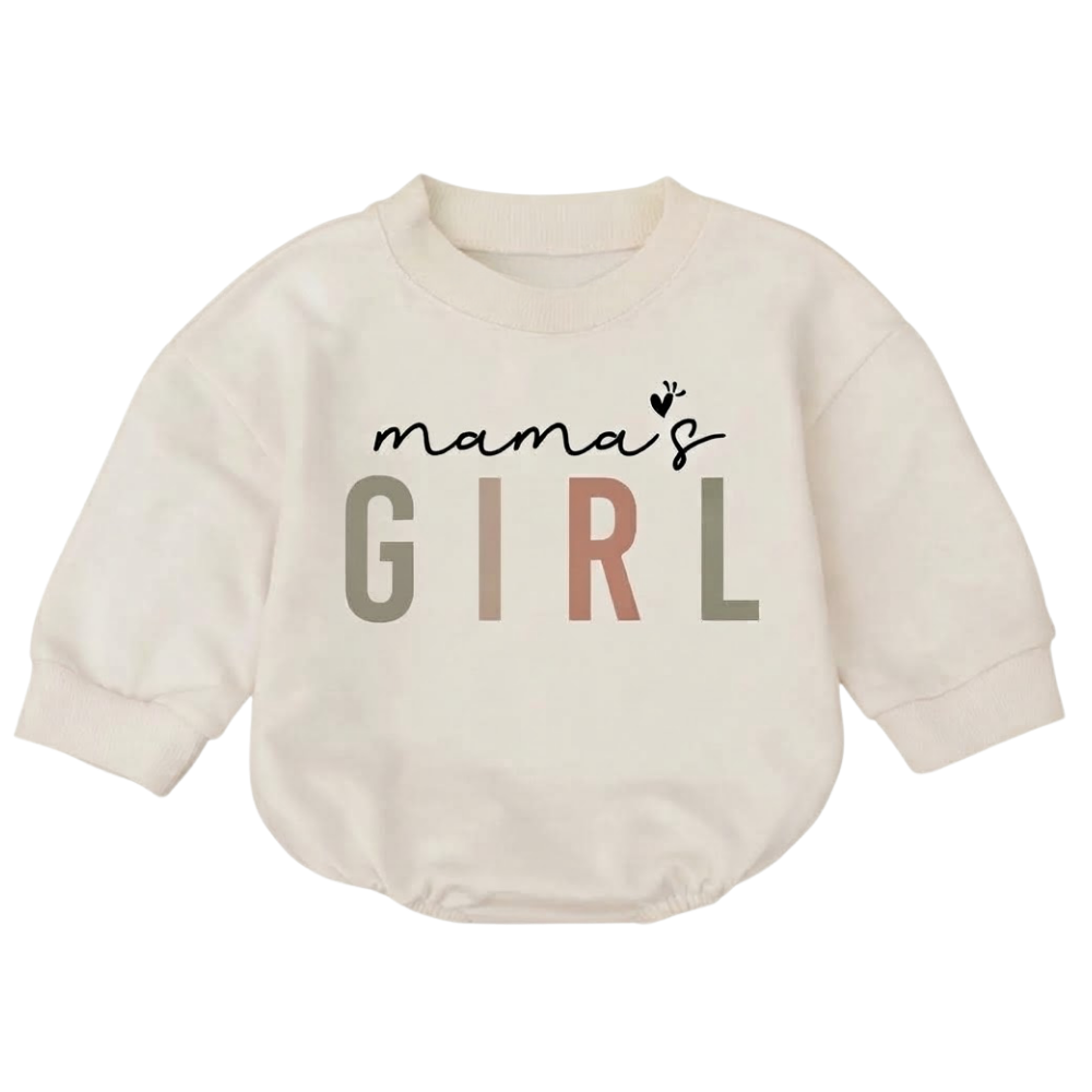 Mama's Girl Baby Romper Sweatshirt, Baby Girl Romper Sweatshirt BB0885