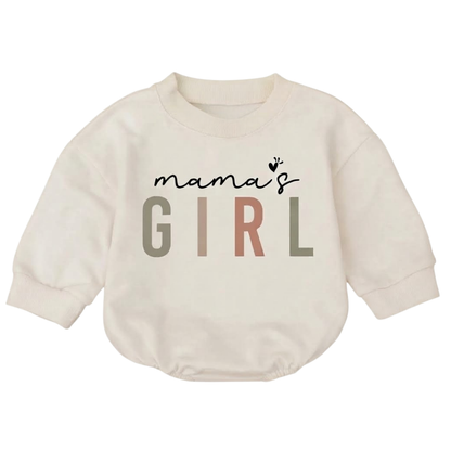 Mama's Girl Baby Romper Sweatshirt, Baby Girl Romper Sweatshirt BB0885
