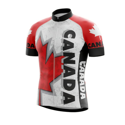 Men's Canada Flag Cycling Short Sleeve Jersey, Canada Cycling Jerseys CZ0101