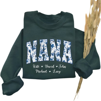 Custom Floral Gigi Sweatshirt, Custom Sweatshirt For Grandma 2D0387