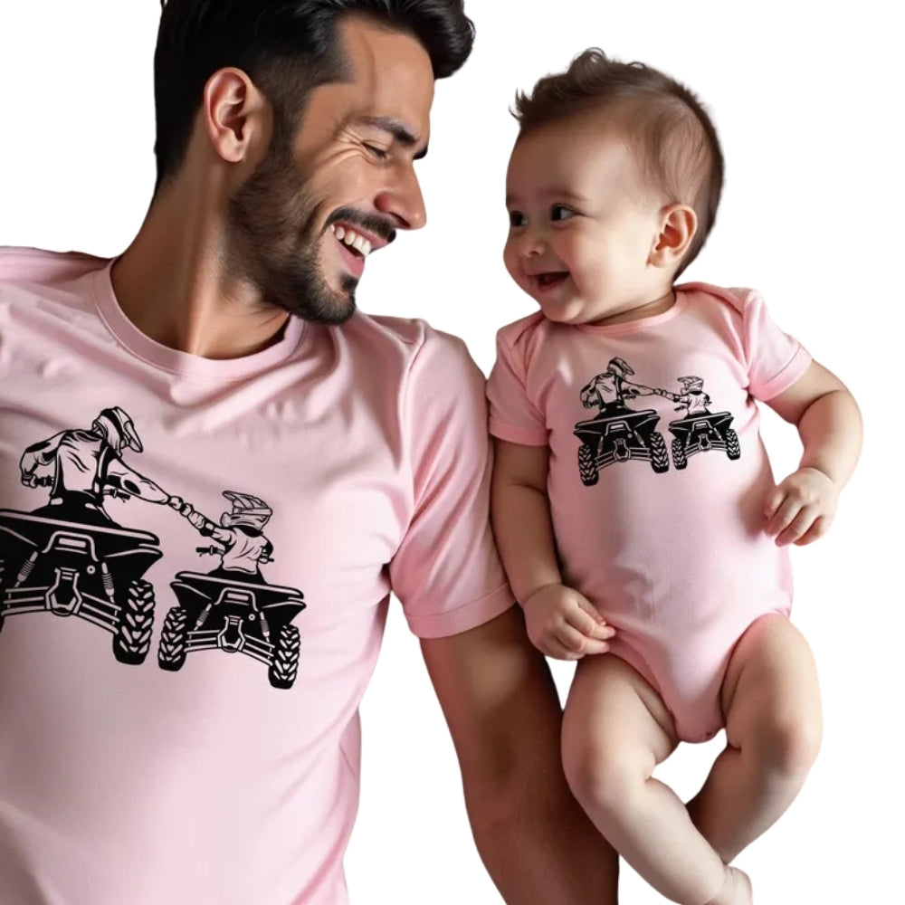 ATV Racing Dad And Son Matching T Shirt, ATV Car Matching Daddy Son Shirts ET0879
