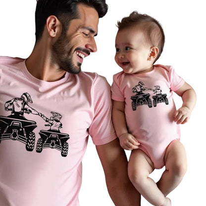 ATV Racing Dad And Son Matching T Shirt, ATV Car Matching Daddy Son Shirts ET0879