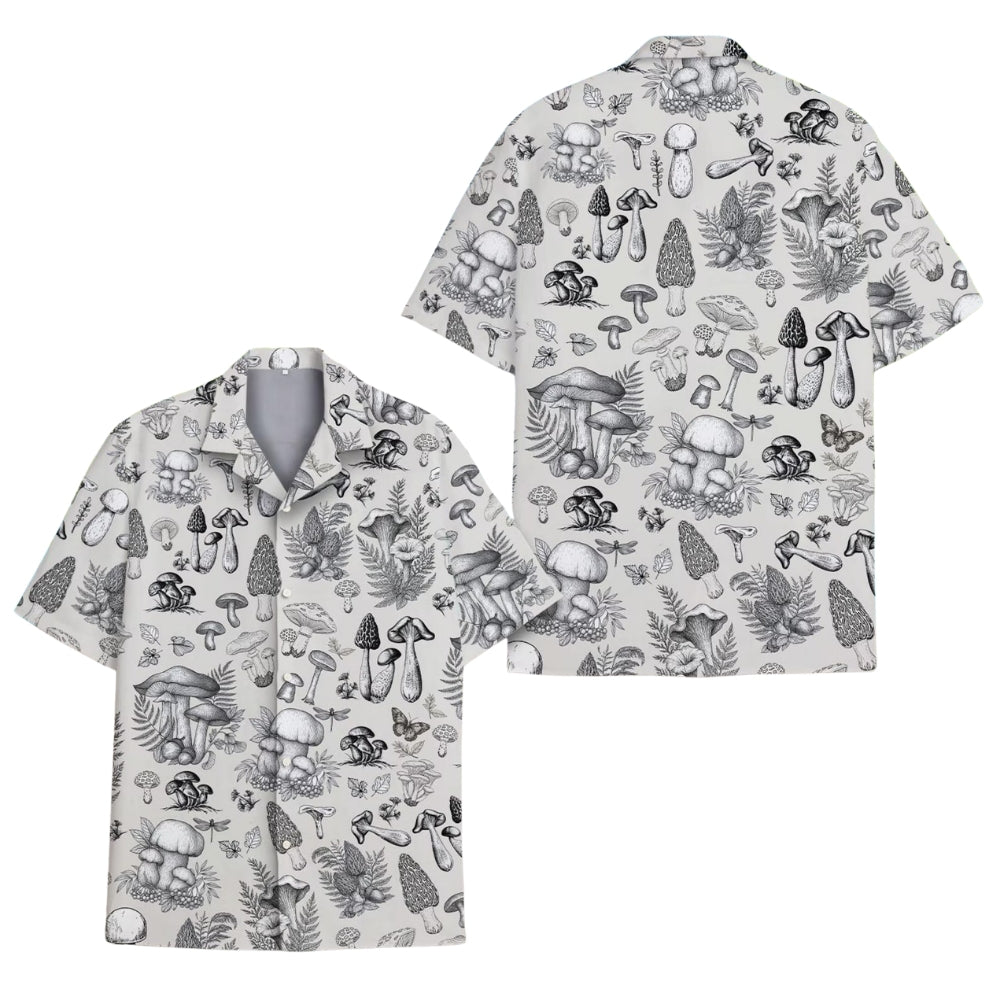 Vintage Mushroom Hawaiian Shirt For Men Women, Mushroom Hawaiian Shirts HE0085