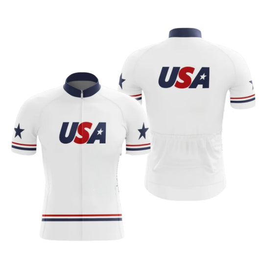 USA Cycling Short Sleeve Jersey For Men, Patriotic Cycling Jerseys CG0426