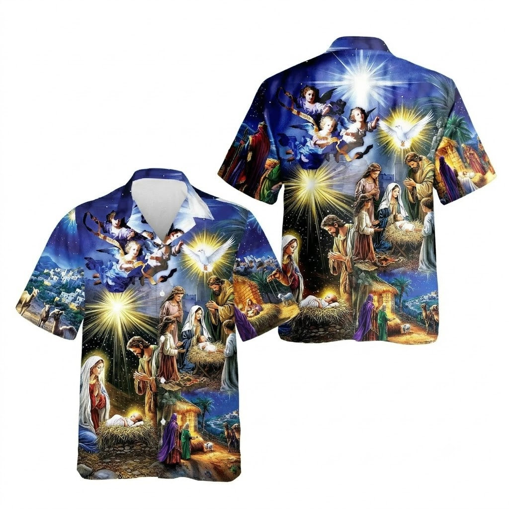 Jesus Christian Hawaiian Shirt, Xmas Faith Hawaiian Shirt HE0844