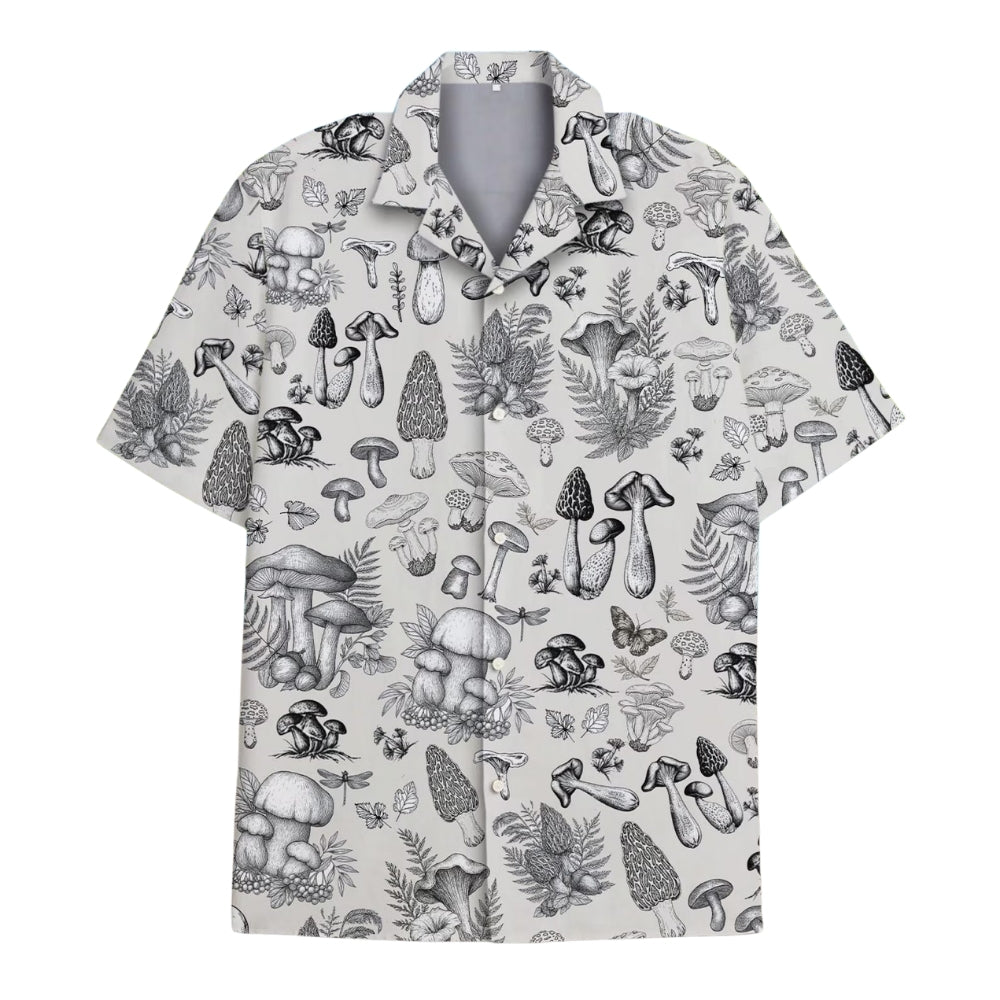 Vintage Mushroom Hawaiian Shirt For Men Women, Mushroom Hawaiian Shirts HE0085