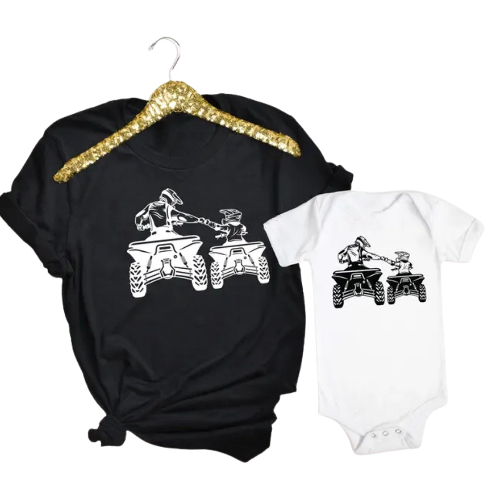 ATV Racing Dad And Son Matching T Shirt, ATV Car Matching Daddy Son Shirts ET0879