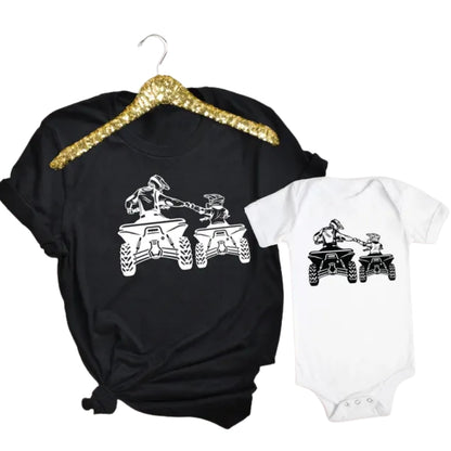 ATV Racing Dad And Son Matching T Shirt, ATV Car Matching Daddy Son Shirts ET0879