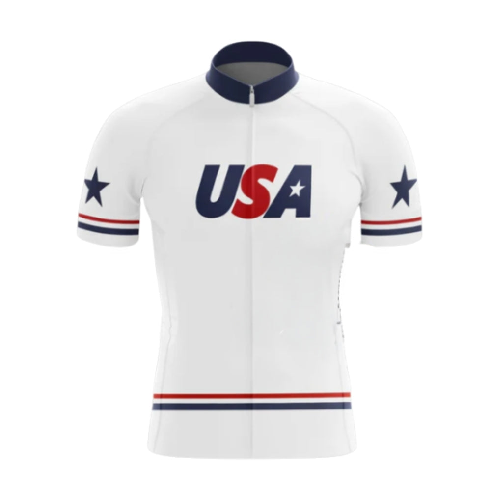USA Cycling Short Sleeve Jersey For Men, Patriotic Cycling Jerseys CG0426