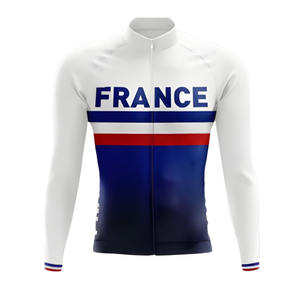 France Cycling Long Sleeve Jerseys For Men, France Cycling Jerseys CZ0100