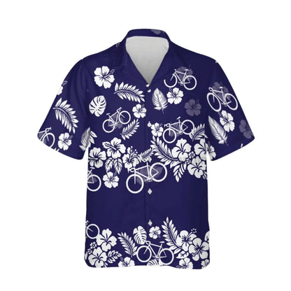 Floral Cycling Hawaiian Shirt Men Women, Cycling Tropical Hawaiian Shirt CE0057