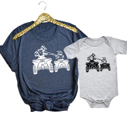 ATV Racing Dad And Son Matching T Shirt, ATV Car Matching Daddy Son Shirts ET0879
